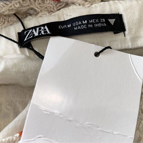 Zara Beige Crotchet Strapless Mini
Dress (Size Medium) - Picture 7 of 8